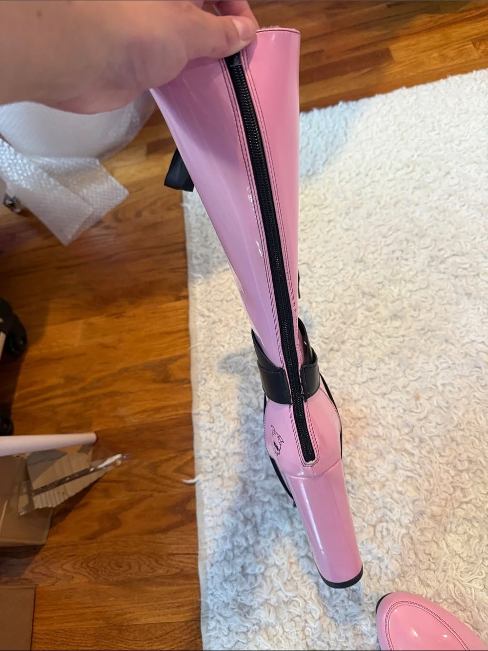 Monster high DraculauraXYRU Platform Lace-Up Knee-High Boots with Black RibboN